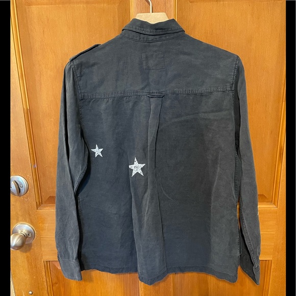 Rails Kato Military Embellished Shirt Jacket Dark Gray - Picture 3 of 9